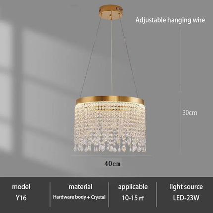Plafonnier LED décoratif moderne en cristal pour intérieur — LZ4X9P