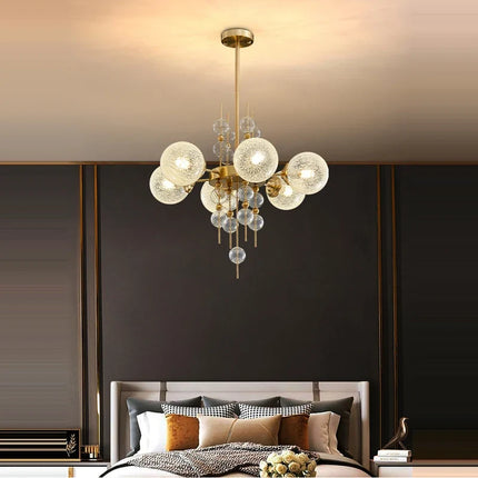 Lustre à bulles doré chrome avec éclairage LED tendance 2024 — LZ4P9XJ