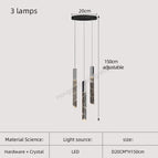 3 lampes / Noir / Lumière blanche