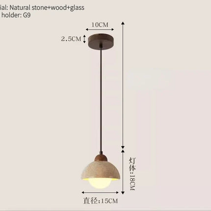 Suspension décorative en marbre travertin à longueur réglable — LZ4X9P2