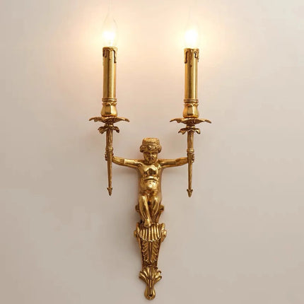applique murale ange nordique en cuivre luminaire décoratif intérieur classique européen