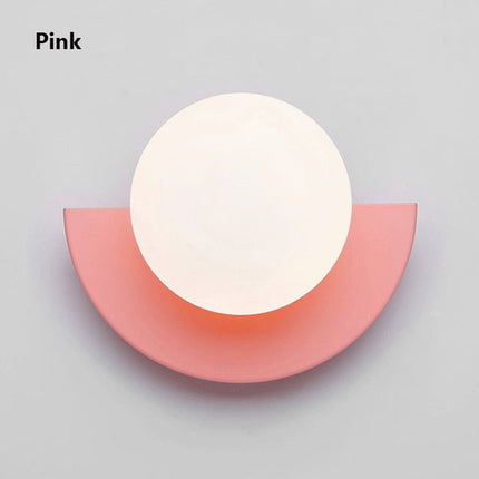 Applique murale LED demi-cercle style nordique Macaron — LZ4X9P2