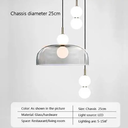 Suspension en verre au design nordique pour intérieur moderne — LZ4XJ9