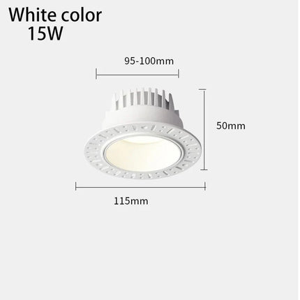 Spot LED encastrable sans bordure avec ampoules remplaçables pour intérieur — LZ4X9J