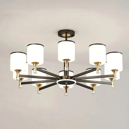 Lustre nordique 15 têtes pour intérieur lumineux design moderne — LZ4X7Q9