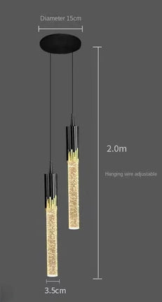 Suspension LED moderne en cristal pour salon et chambre — LZ4X9T2