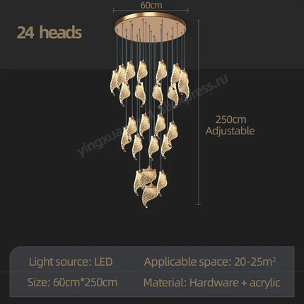 lustre led suspendu pour éclairage moderne intérieur