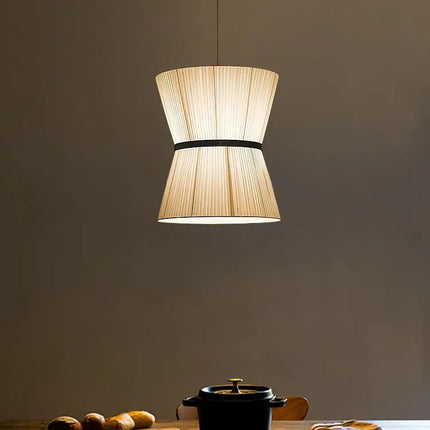 Lustre en tissu style Wabi Sabi pour décoration intérieure moderne — LZ4X9P