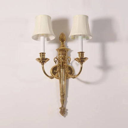 Applique murale LED double tête cuivre style nordique rétro — LZ4X9P2