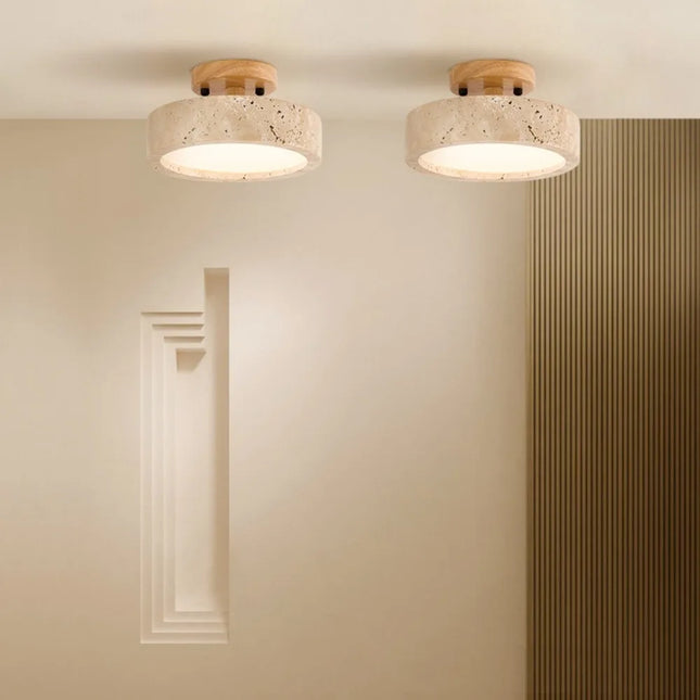 Plafonnier en marbre style wabi sabi pour intérieur et extérieur — LZ4X9P2