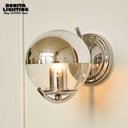 Applique murale boule d’espace argentée simple et élégante pour chambre — LZ4QJ7