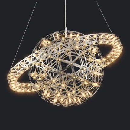 lustre sphérique raimond satellite en acier inoxydable led décor