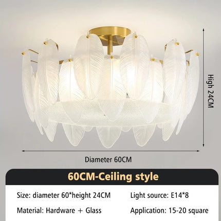 Lustre moderne en verre au design épuré — LZ4Q7M2