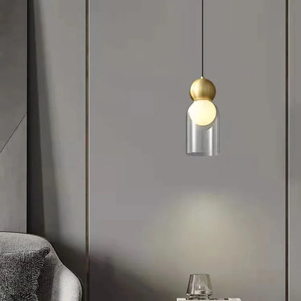 Suspension décorative réglable en verre transparent — LZ4X9T