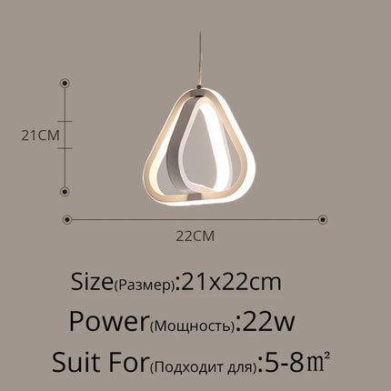 suspension led moderne pour éclairage intérieur design élégant