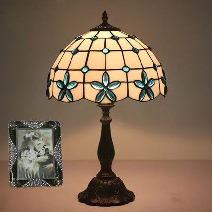 Lampe de chevet décorative en verre teinté style méditerranéen — LZ4X9M