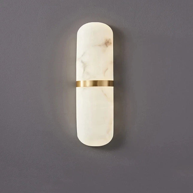 Applique murale LED semi-cylindrique effet marbre pour salon et salle de bain — LZ4P9XQ