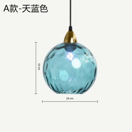 Lustre suspension en verre coloré effet grain d’eau nordique — LZ4X9P