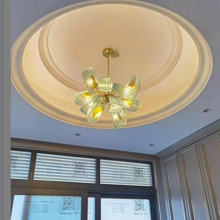 Lustre moderne en laiton et verre pour décoration maison 2022 — LZ4XJ9