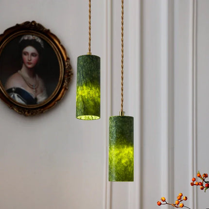 Lustre en jade naturel au style médiéval rétro pour intérieur — LZ4X9P2Q