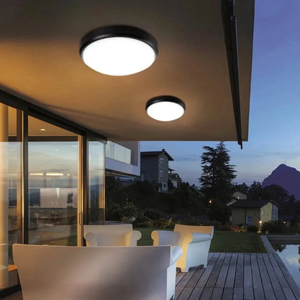 Plafonnier LED étanche 6000K design moderne intérieur et extérieur — LZ7D9X