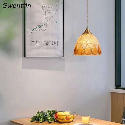 Suspension style Tiffany en coquillage méditerranéen pour intérieur — LZ4F9T2