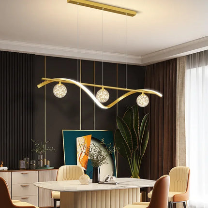 Lustre LED minimaliste en verre pour restaurant — LZ4X9P2