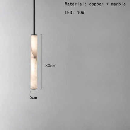 Lustre intérieur en marbre et laiton avec cordon réglable 3000K — LZ4X9P2