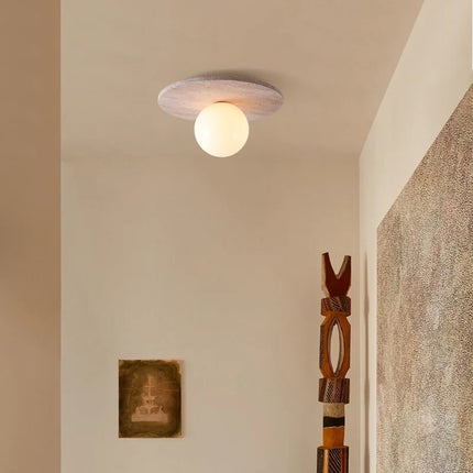 Applique murale rétro en pierre naturelle avec éclairage LED décoratif — LZ4X9JQ