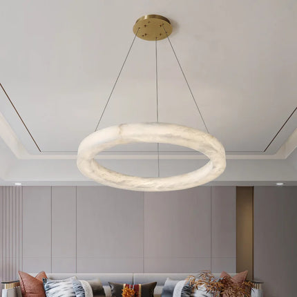 Suspension moderne en marbre naturel espagnol et cuivre — LZ4X9T2