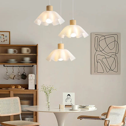 Lustre suspension en bois pour décoration intérieure moderne — LZ4X9P