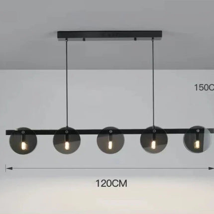 Suspension moderne en verre noir élégante — LZ4X9P2