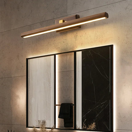Applique murale LED scandinave en noyer noir pour miroir — LZ7XQ2
