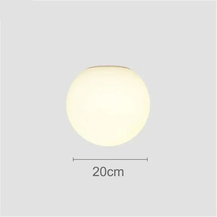 Applique murale LED avec abat-jour rond en verre blanc — LZ4X9J