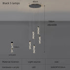 Lampe noire 5 lampes / Lumière neutre