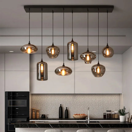 Lustre suspension en verre style nordique pour restaurant et café — LZ4X9T