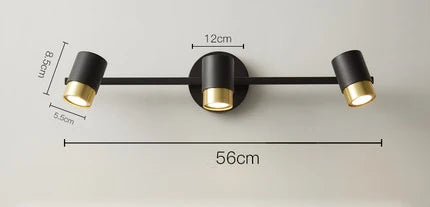 Applique murale LED à trois têtes pour éclairage intérieur — LZ4X9P
