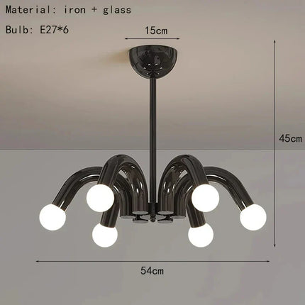 Lustre LED nordique style art déco pour décoration élégante — LZ7XQ2