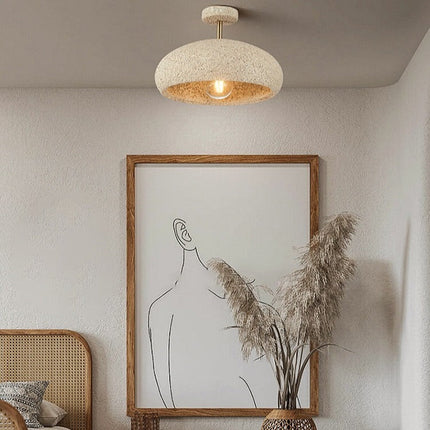 Plafonnier moderne avec abat-jour effet pierre Kery — LZ4G7XQ