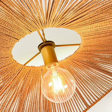 Lustre suspension nordique en paille pour décoration élégante — LZ4X9J