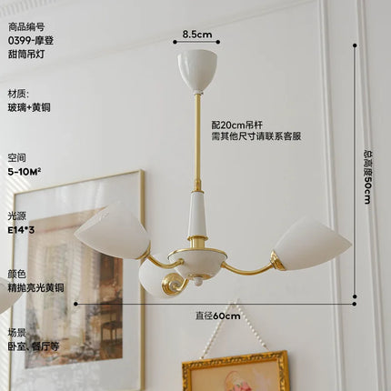 Lustre suspension LED en verre au design nordique vintage — LZ4X9P2Q