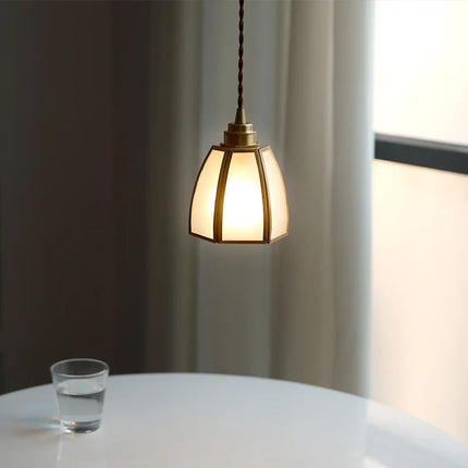 Suspension LED nordique en verre et cuivre moderne — LZ4X9T2