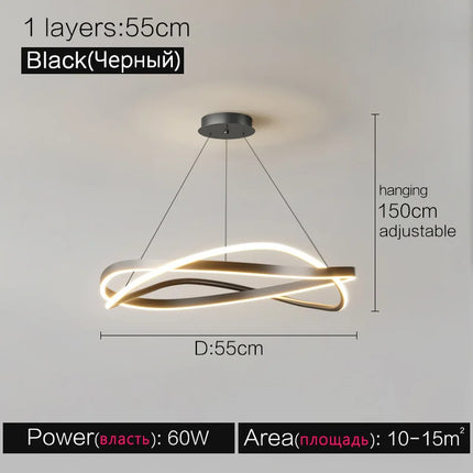 Lustre anneau moderne et minimaliste pour intérieur — LZ4Q7X9