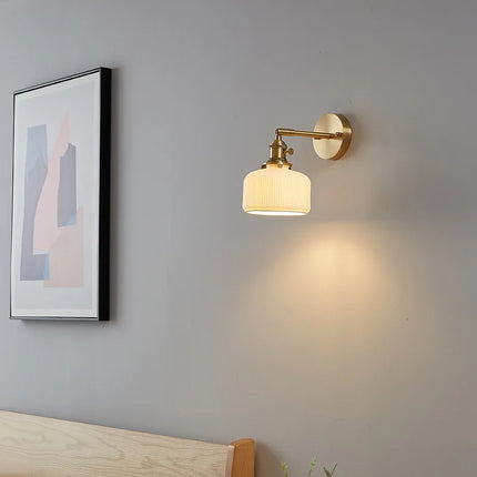 Applique murale en verre et cuivre doré pour intérieur et extérieur — LZ4X9M