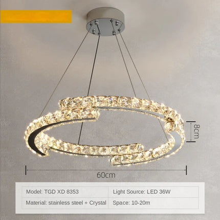 Suspension LED décorative en cristal style nordique — LZ4X9Q2F