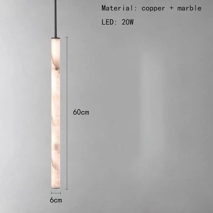 Lustre intérieur en marbre et laiton avec cordon réglable 3000K — LZ4X9P2