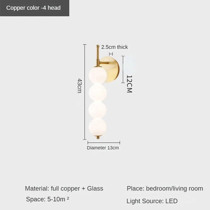Applique murale en cuivre au design moderne pour décoration intérieure — LZ4X9T2