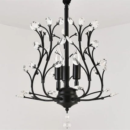 Lustre vintage en cristal à quatre branches pour éclairage élégant — LZ4D9X