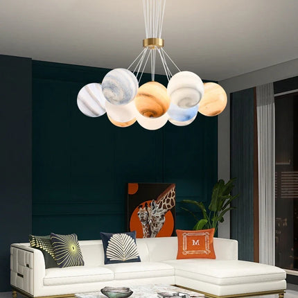 Lustre sphérique LED réglable en hauteur pour décoration intérieure — LZ4X9P