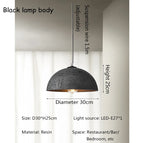 Corps de lampe noir / Gradation tricolore